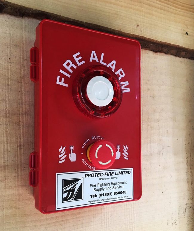 Battery operated fire alarms are available
