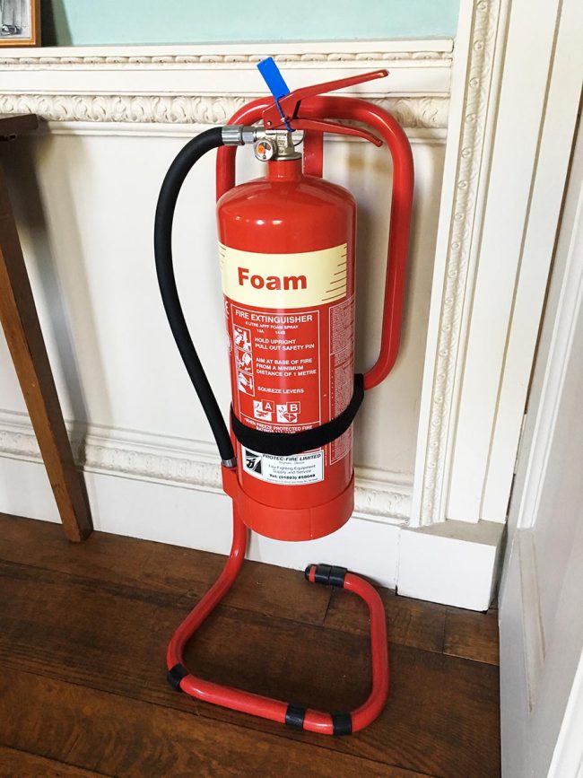 Fire Extinguisher Stands are available